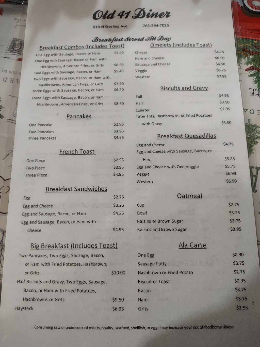 Old 41 Diner - Veedersburg, IN | restaurant | 818 N Sterling Ave, Veedersburg, IN 47987, USA | 7652947035 OR +1 765-294-7035