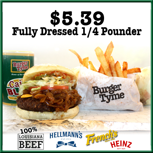 Burger Tyme 3300 Johnston St, Lafayette, LA 70503, USA