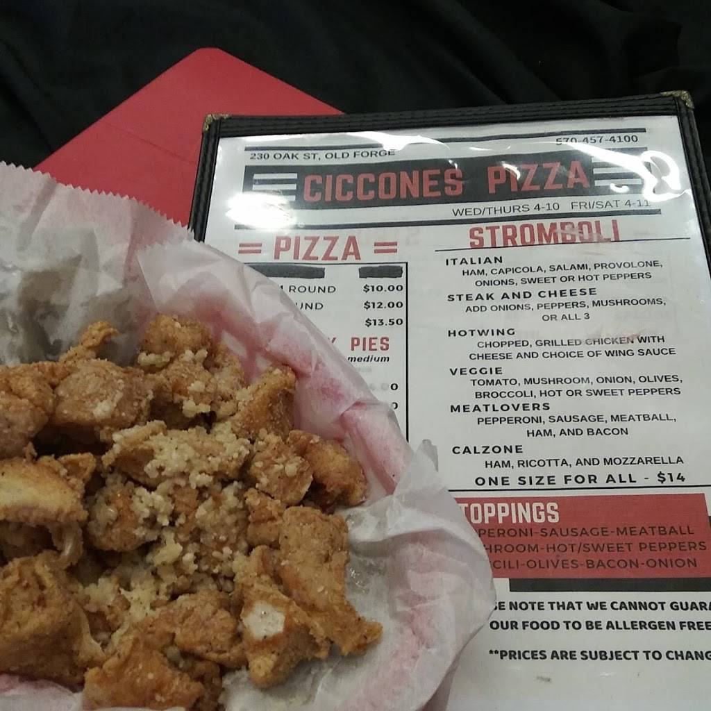 ciccones pizza | meal delivery | 230 Oak St, Old Forge, PA 18518, USA | 5704574100 OR +1 570-457-4100