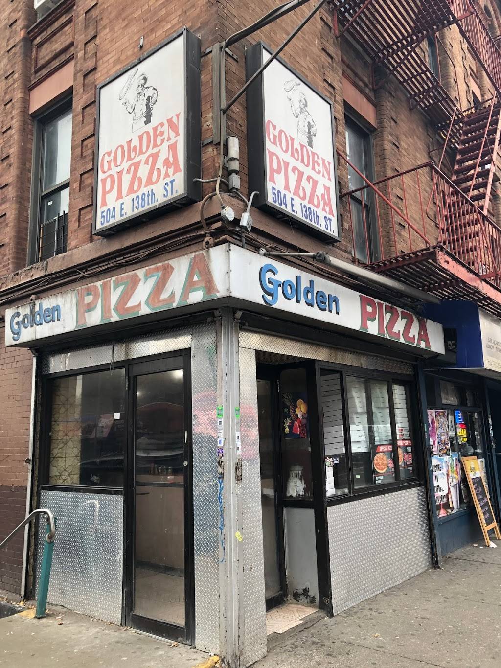 Golden Pizza | restaurant | 504 E 138th St, Bronx, NY 10454, USA | 7186658328 OR +1 718-665-8328
