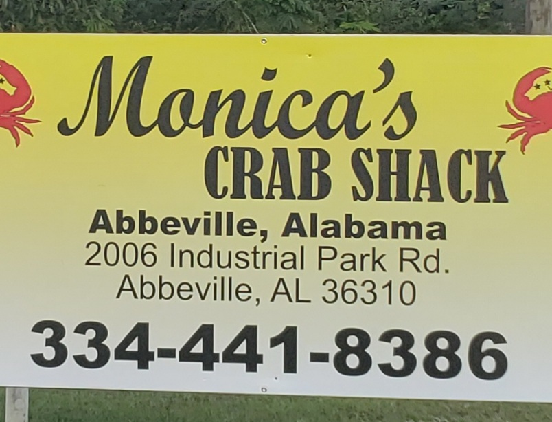 Monicas Crab Shack | restaurant | 2006 Industrial Park Rd, Abbeville, AL 36310, USA | 3344418386 OR +1 334-441-8386