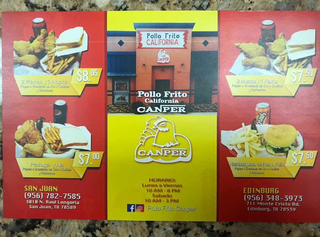 Pollo Frito Canper 3010 N Raul Longoria Rd, San Juan, TX 78589, USA