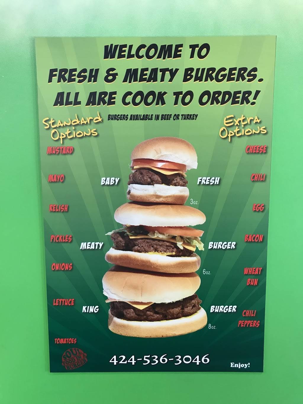 Fresh and Meaty Burgers - Restaurant | 21780 S Avalon Blvd, Carson, CA ...