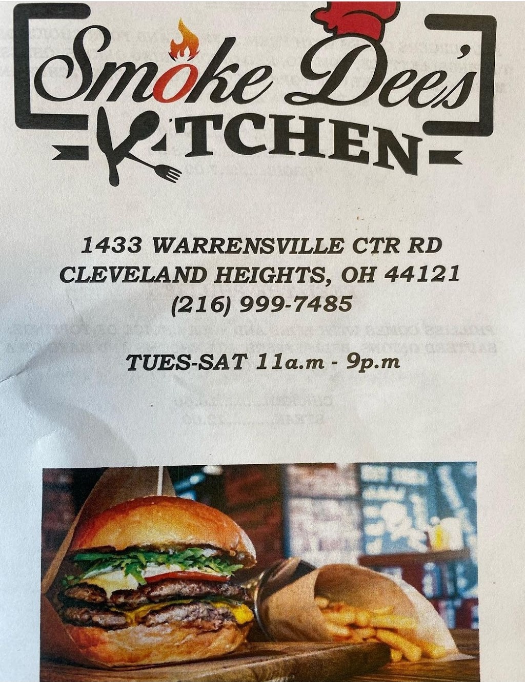 Smoke Dees Kitchen | restaurant | 1433 Warrensville Center Rd, Cleveland Heights, OH 44121, USA | 2169997485 OR +1 216-999-7485