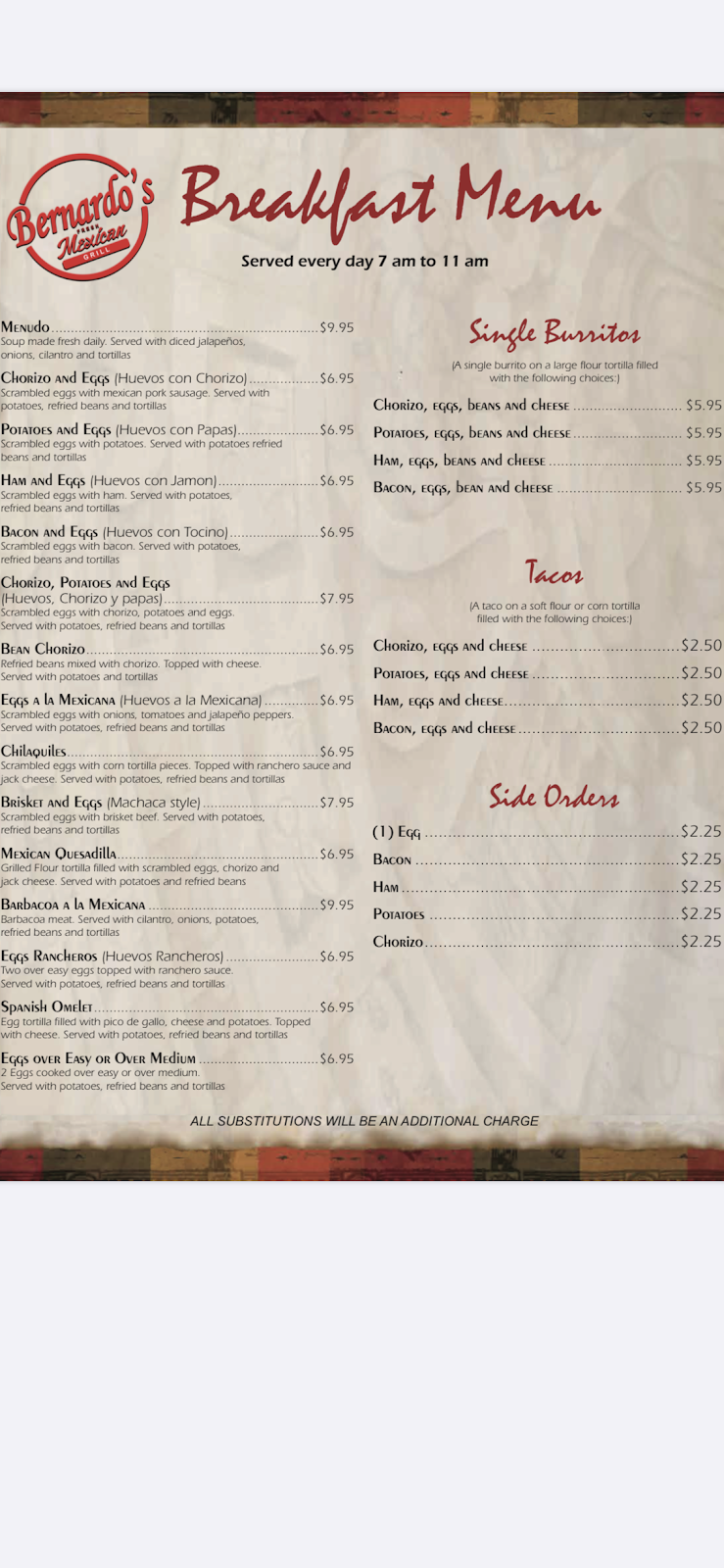 Bernardos Fresh Mexican Grill | restaurant | 5601 Jacksboro Hwy, Fort Worth, TX 76114, USA | 6823859577 OR +1 682-385-9577