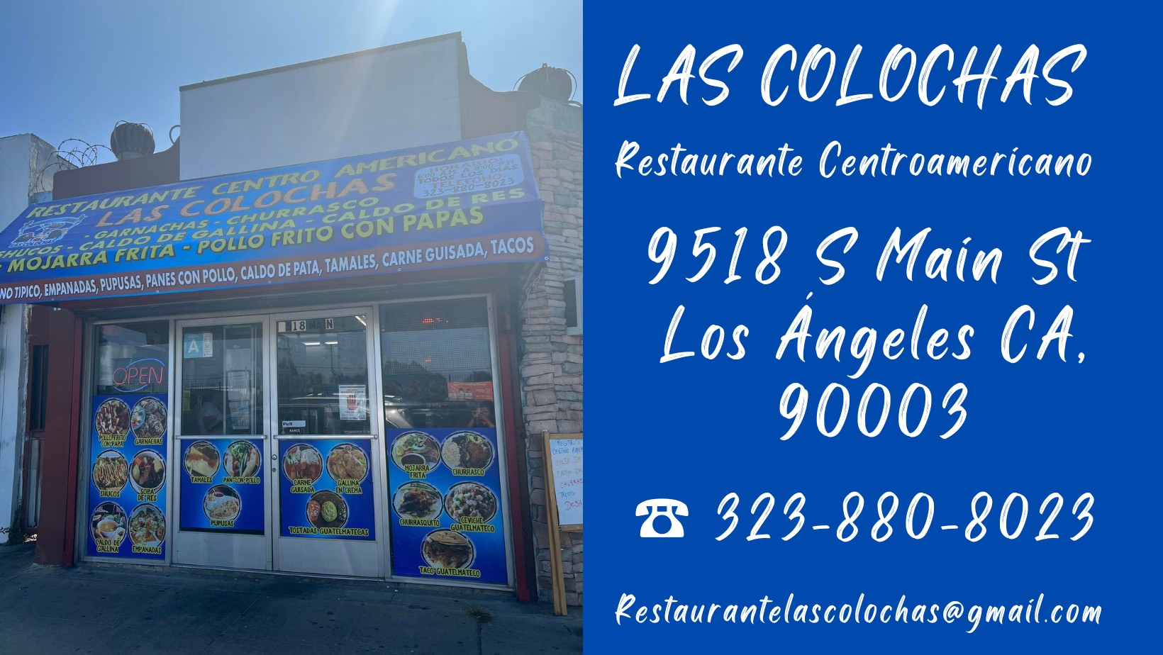 Las Colochas Restaurante Centroamericano | 9518 S Main St, Los Angeles ...