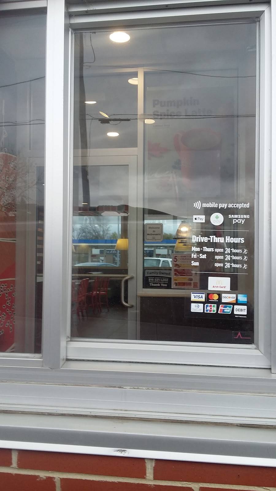 McDonalds | cafe | 105 N S Union St, Byron, IL 61010, USA | 8152342004 OR +1 815-234-2004