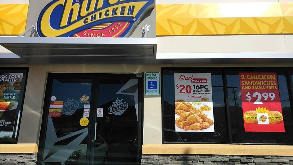 Churchs Chicken | restaurant | 5308 Dyer St, El Paso, TX 79904, USA | 9155665973 OR +1 915-566-5973