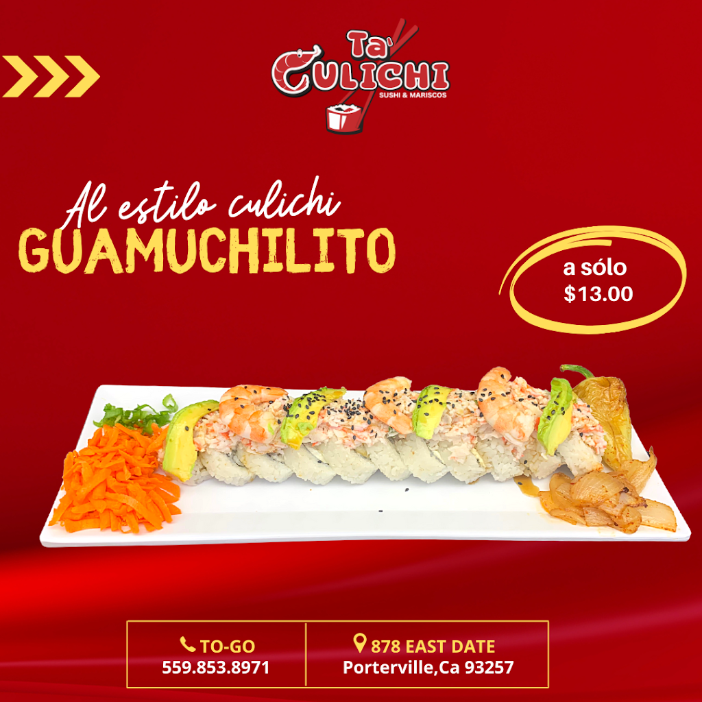 Sushi y Mariscos TaCulichi | meal takeaway | 878 E Date Ave, Porterville, CA 93257, USA | 5598538971 OR +1 559-853-8971