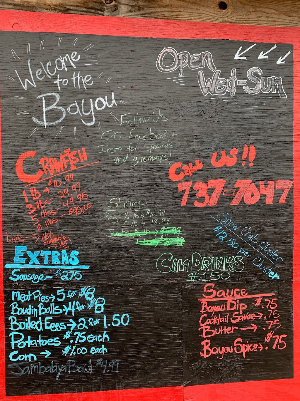 Bayou Crawfish | restaurant | 7911 Desiard Street, Monroe, LA 71203, USA | 3187377047 OR +1 318-737-7047