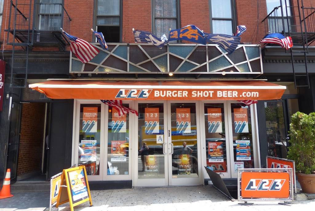 123 Burger Shot Beer | restaurant | 738 10th Ave, New York, NY 10019, USA | 2123150123 OR +1 212-315-0123