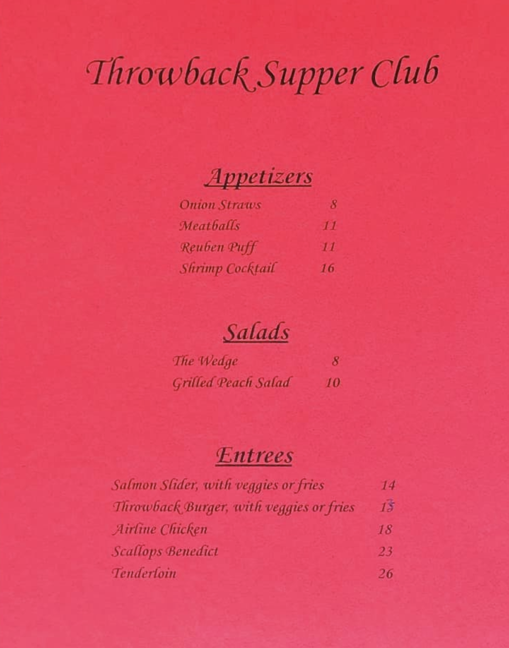 Throwback Supper Club | restaurant | 91 S, Lincoln St, Elkhart Lake, WI 53020, USA | 9208763133 OR +1 920-876-3133