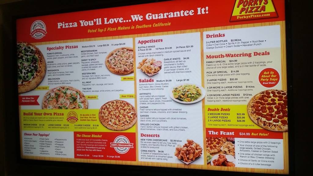 Porky's Pizza Restaurant 16561 Bolsa Chica St 113, Huntington