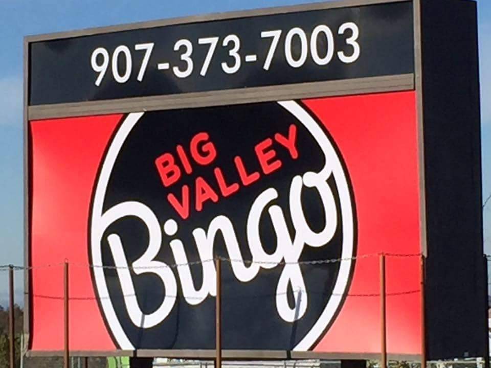 Big Valley Bingo | meal takeaway | 2431 E Old Matanuska Rd, Wasilla, AK 99654, USA | 9073737003 OR +1 907-373-7003