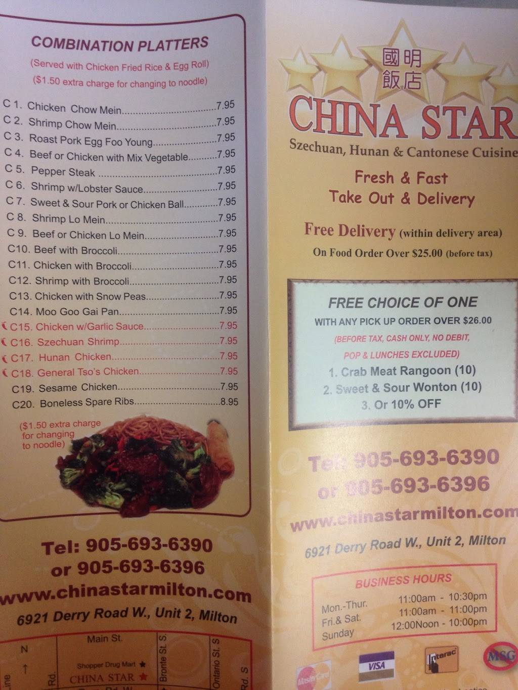 China Star | meal delivery | 6921 Derry Rd W, Milton, ON L9T 7H5, Canada | 9056936390 OR +1 905-693-6390