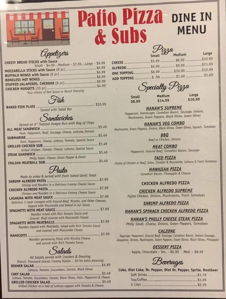Patio pizza | restaurant | 140 S Main St, Avinger, TX 75630, USA | 9035621890 OR +1 903-562-1890