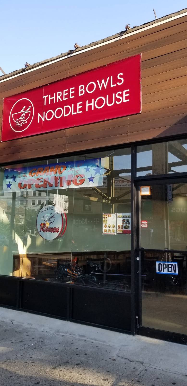 Three Bowls Noodle House | restaurant | 6328 Roosevelt Ave, Woodside, NY 11377, USA | 7184069886 OR +1 718-406-9886