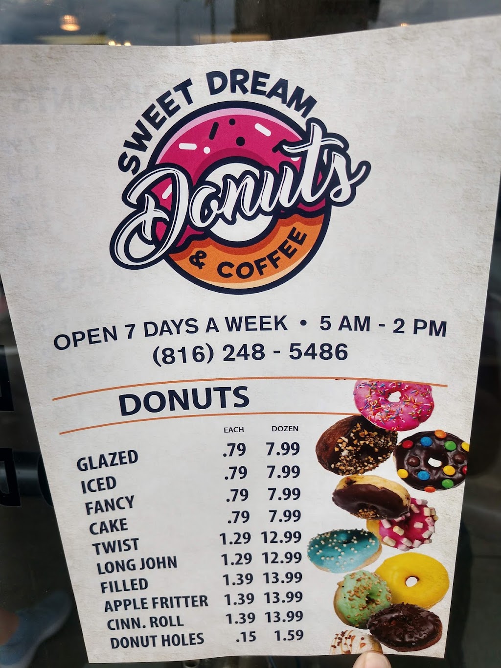 Sweet Dream Donuts | bakery | 1302 A Platte Falls Rd, Platte City, MO 64079, USA | 8163833958 OR +1 816-383-3958