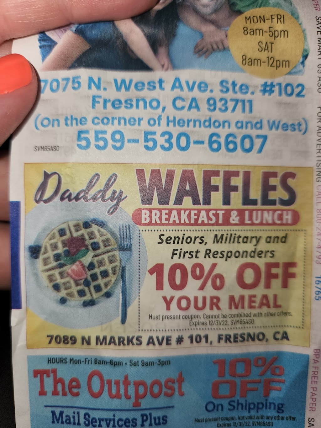 Daddy Waffles | restaurant | 7089 N Marks Ave, Fresno, CA 93711, USA