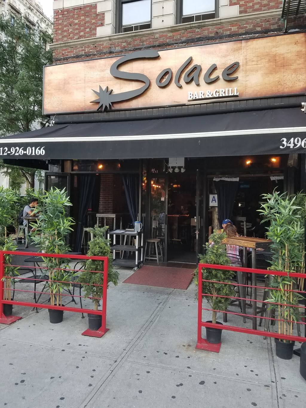 Solace Bar & Grill | restaurant | 3496 Broadway, New York, NY 10031, USA | 2129260166 OR +1 212-926-0166