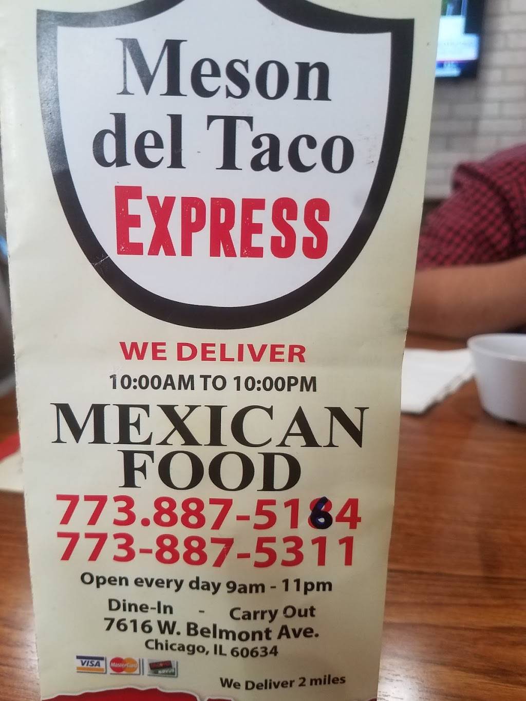 Meson Del Taco Express 7616 W Belmont Ave Elmwood Park Il 60707 Usa