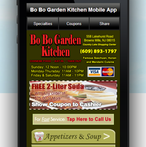 Bo Bo Garden Kitchen | restaurant | 558 Lakehurst Rd # 12, Browns Mills, NJ 08015, USA | 6098931797 OR +1 609-893-1797