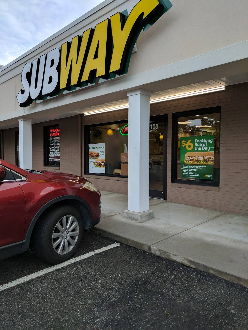 Subway | restaurant | 9105 Quioccasin Rd, Richmond, VA 23229, USA | 8047501028 OR +1 804-750-1028