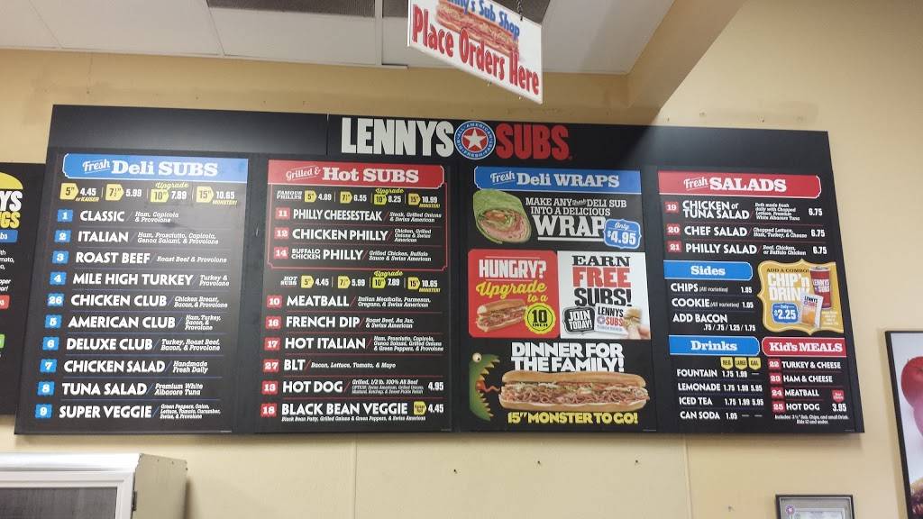Lennys Grill & Subs | meal takeaway | 276 Parkstone Pl, Jackson, TN 38305, USA | 7314223483 OR +1 731-422-3483