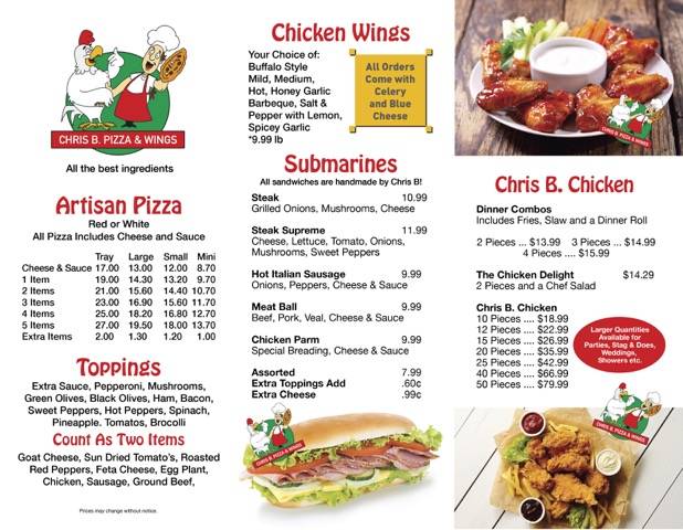 Chris B. Pizza & Wings | 6175 Dunn St, Niagara Falls, ON L2G 2P4, Canada