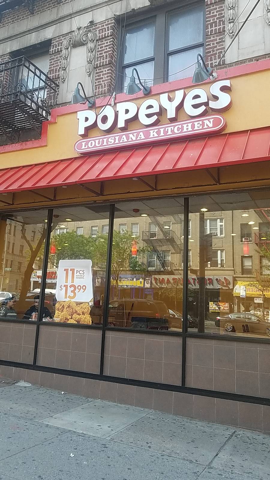 Popeyes Louisiana Kitchen | restaurant | 601 W 191st St, New York, NY 10040, USA | 2127953614 OR +1 212-795-3614