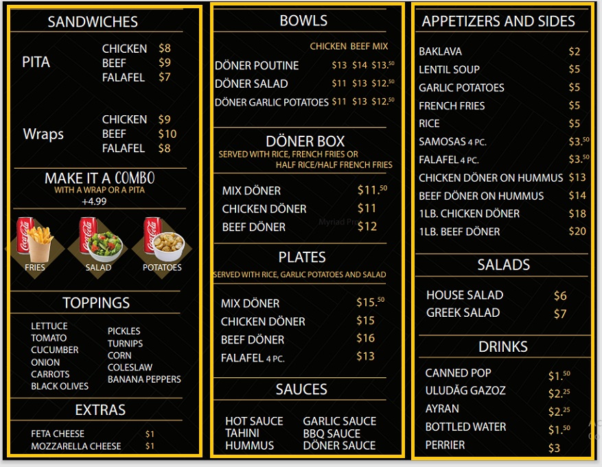 Tomars Doner |  | 94b Lakeshore Rd E, Mississauga, ON L5G 1E3, Canada | 9052740111 OR +1 905-274-0111