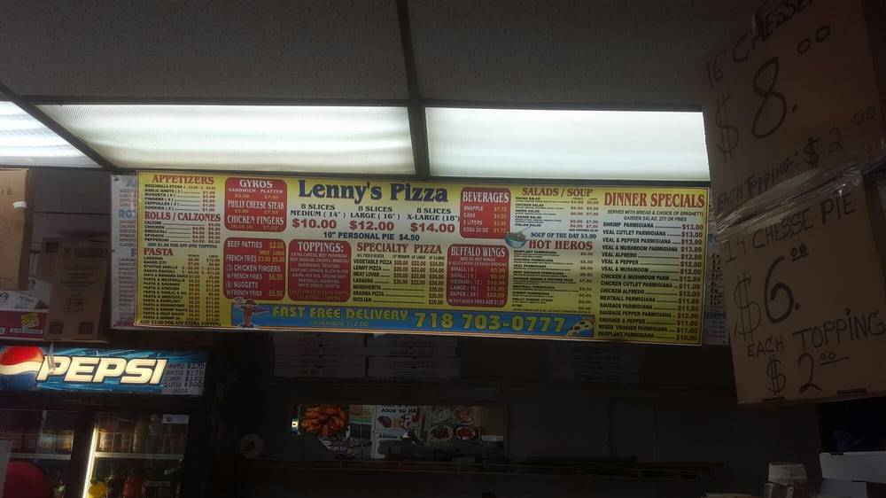Lennys Pizza | meal delivery | 3021 Church Ave, Brooklyn, NY 11226, USA | 7187030777 OR +1 718-703-0777