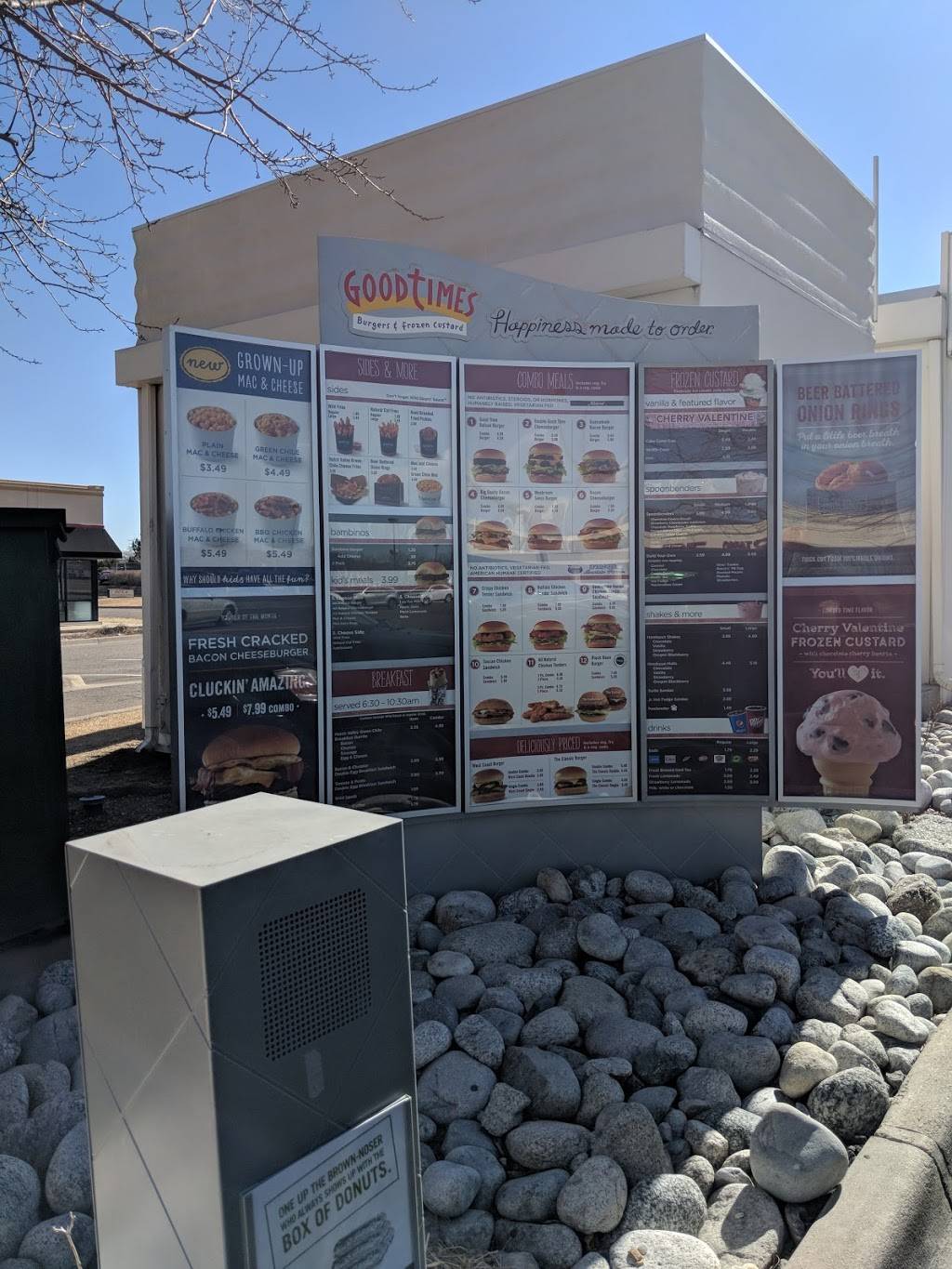 Good Times Burgers & Frozen Custard 6755 W 120th Ave, Broomfield, CO