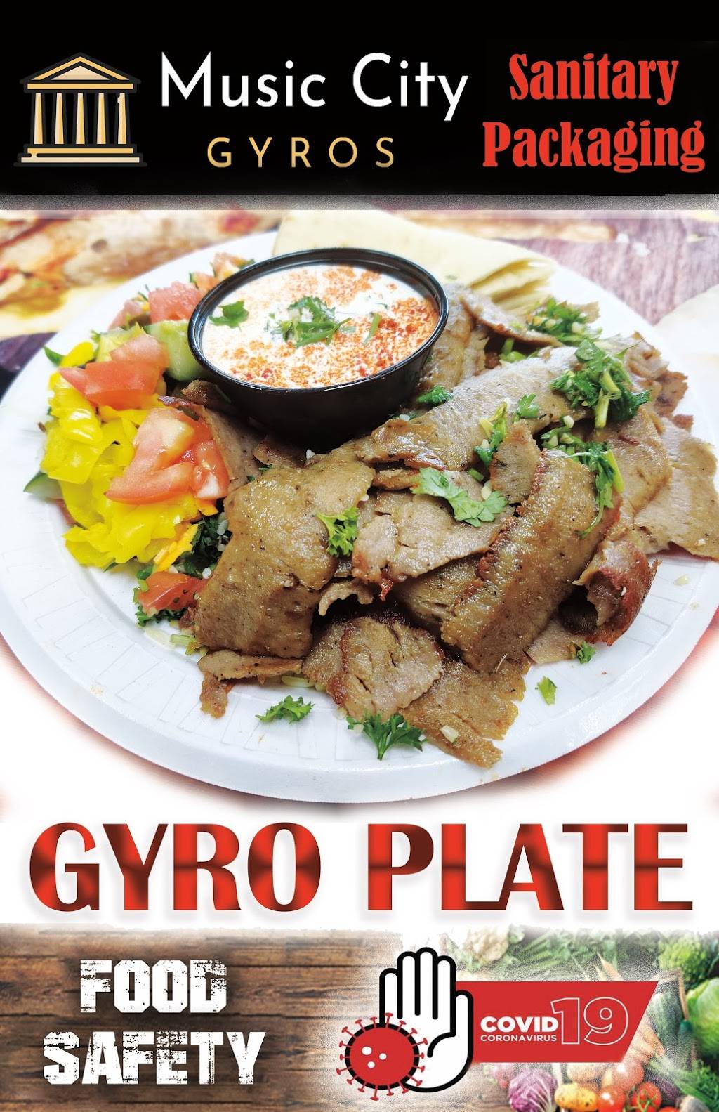 Music City Gyros | restaurant | 2008 Memorial Blvd, Springfield, TN 37172, USA | 6152007375 OR +1 615-200-7375