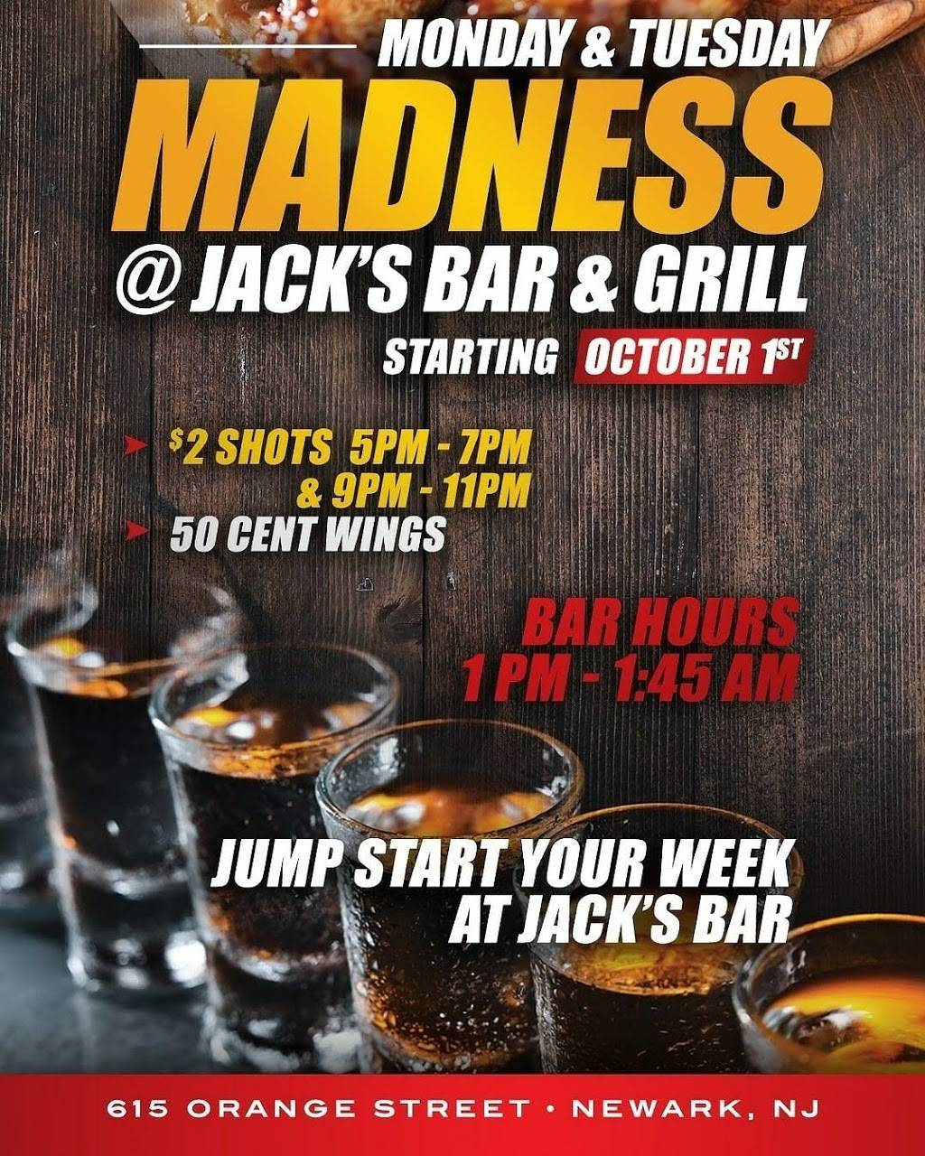 Jack's Bar 615 Orange St, Newark, NJ 07107, USA