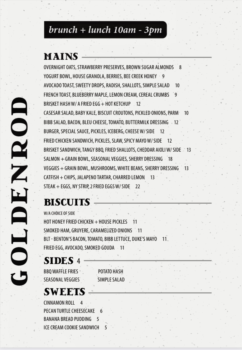 Goldenrod Cafe | restaurant | 506 N 12th St, Murray, KY 42071, USA | 2708732607 OR +1 270-873-2607