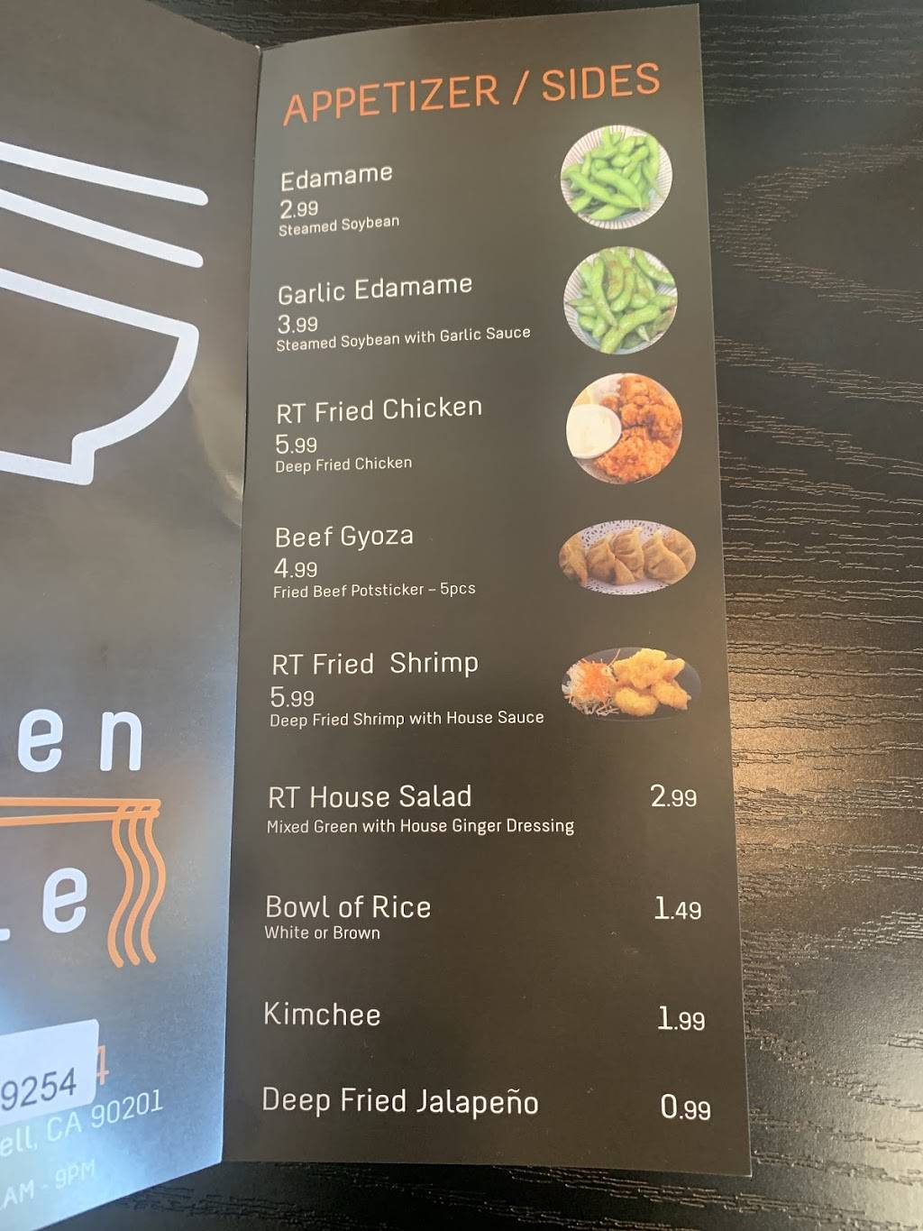 Ramen Table | restaurant | 6367 Atlantic Ave, Bell, CA 90201, USA | 3234579254 OR +1 323-457-9254