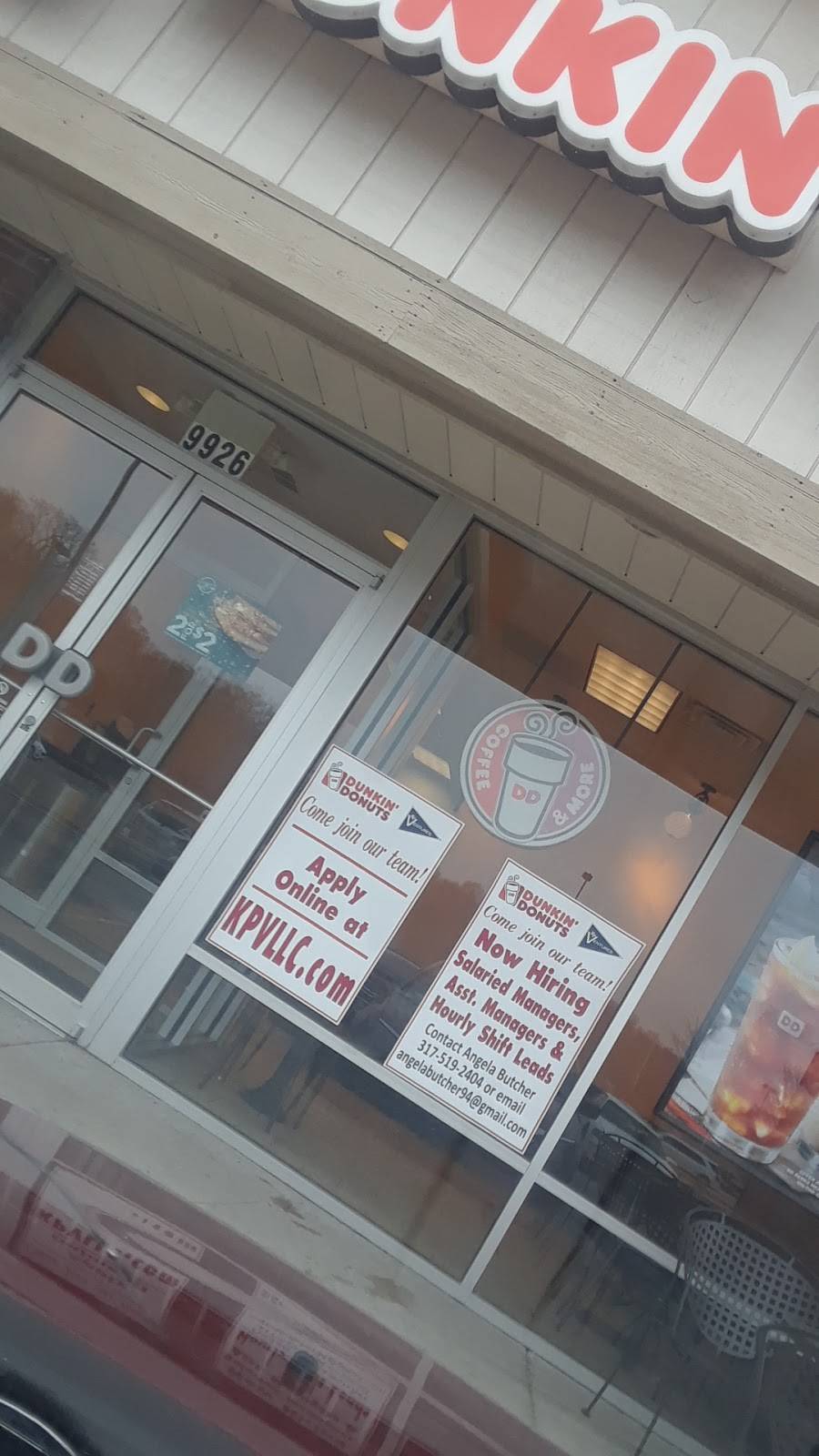 Dunkin | cafe | 9926 E 79th St, Indianapolis, IN 46256, USA | 3174367714 OR +1 317-436-7714