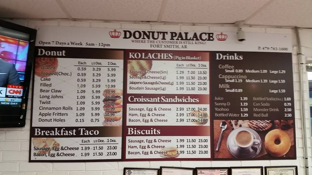 Donut Palace | bakery | 4101 Rogers Ave, Fort Smith, AR 72903, USA | 4797631600 OR +1 479-763-1600