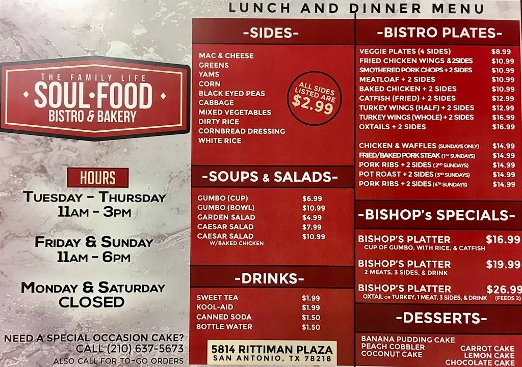 Soul Food Bistro | Rittiman Plaza, San Antonio, TX 78218, USA