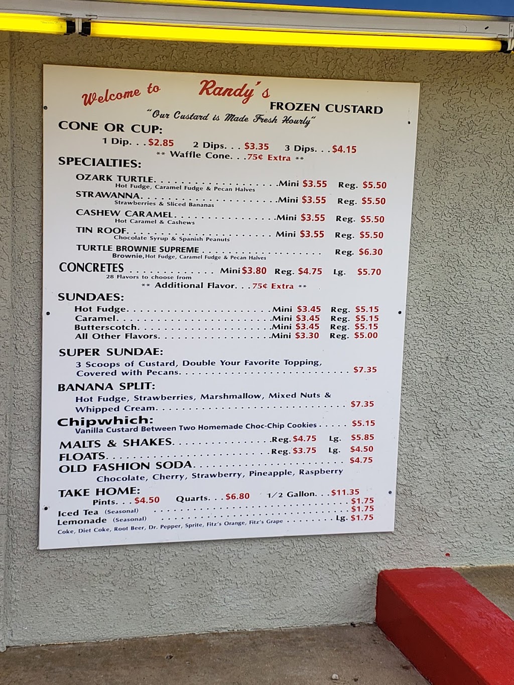 Randys Frozen Custard | restaurant | 4681 Osage Beach Pkwy, Osage Beach, MO 65065, USA | 5736931423 OR +1 573-693-1423