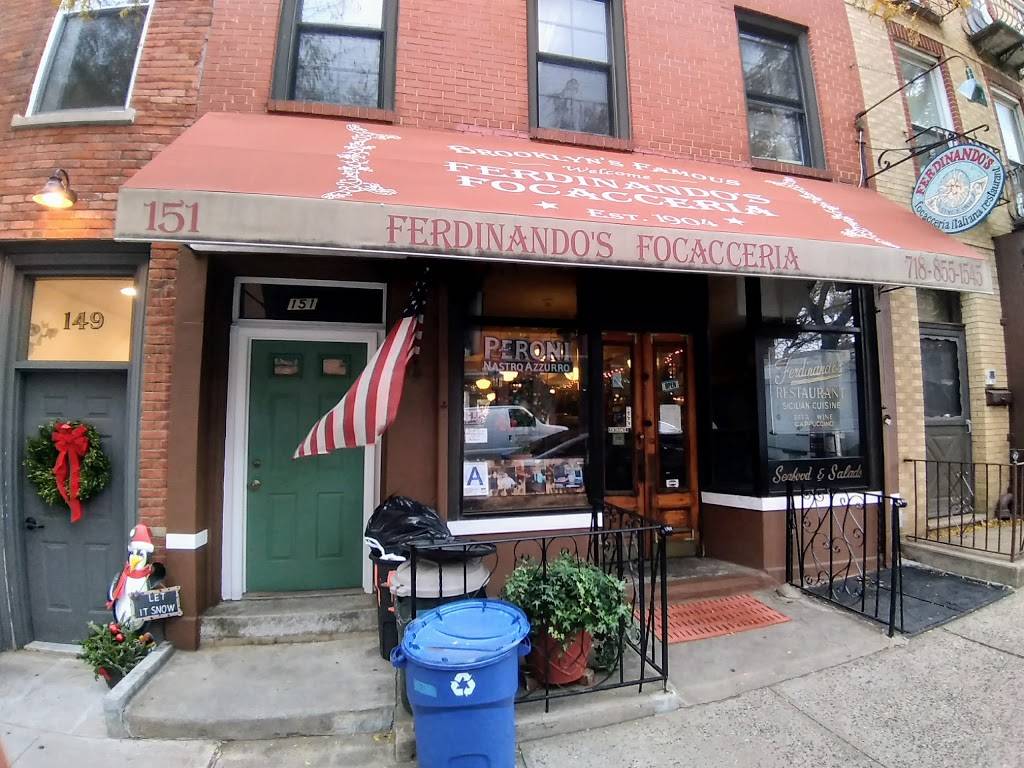 Ferdinandos Focacceria | restaurant | 151 Union St, Brooklyn, NY 11231, USA | 7188551545 OR +1 718-855-1545