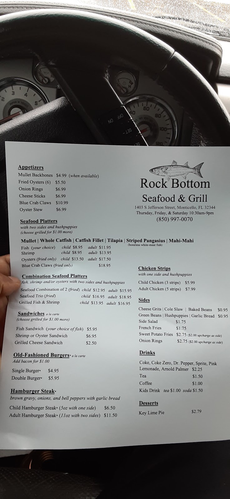 Rock Bottom Seafood & Grill Monticello 1403 S Jefferson St