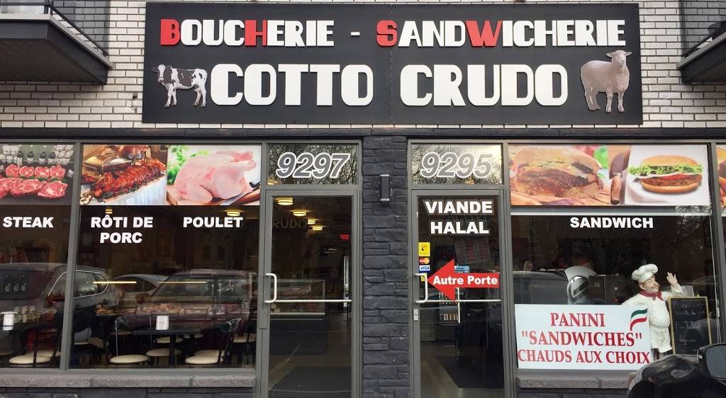 Boucherie - Sandwicherie Cotto Crudo | meal takeaway | 9297 Boulevard Saint-Michel, Montréal, QC H1Z 3G7, Canada | 5143236262 OR +1 514-323-6262