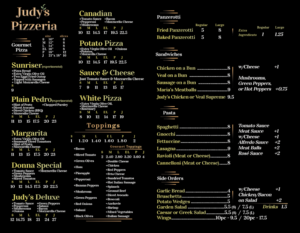 Judys Italian Pizzeria | meal delivery | 1 Stone Mason Dr, Markham, ON L3P 6X3, Canada | 9052948500 OR +1 905-294-8500
