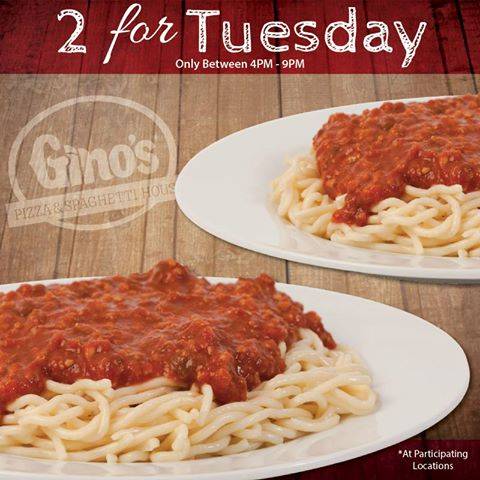 Ginos Pizza & Spaghetti House | meal delivery | 60 Gander Drive, Mason, WV 25260, USA | 3047735536 OR +1 304-773-5536