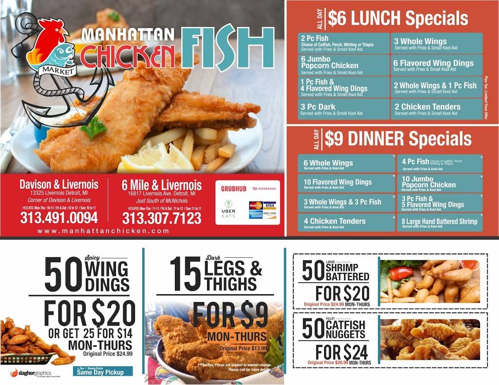 Manhattan Fish & Chicken - Restaurant | 16817 Livernois STE 1, Detroit ...