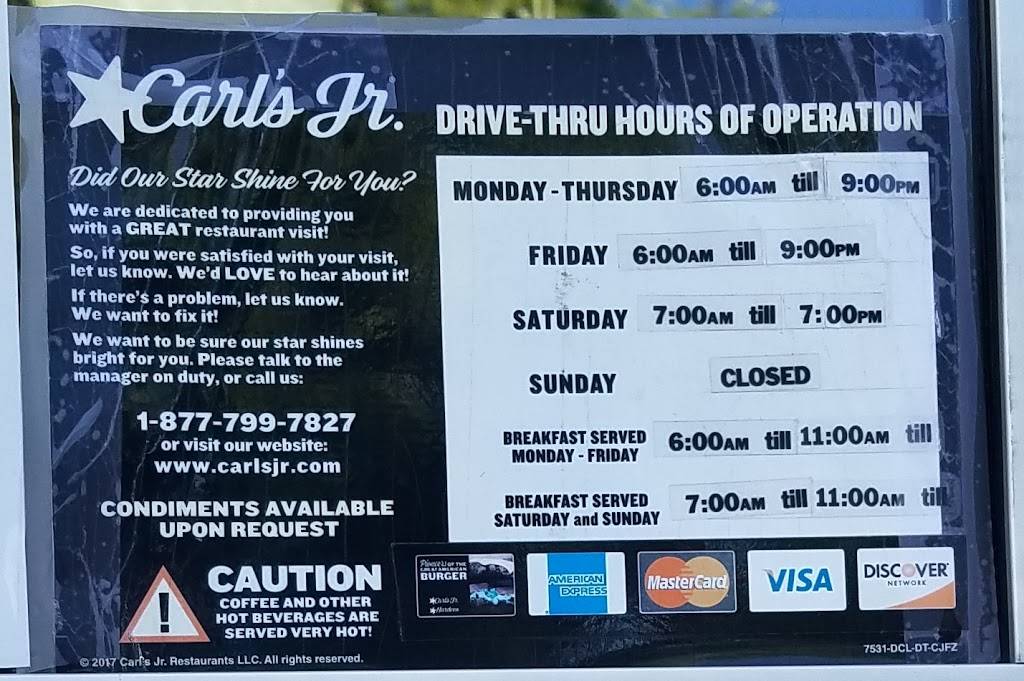 Carls Jr. | restaurant | 14097 Stowe Dr, Poway, CA 92064, USA | 8584866043 OR +1 858-486-6043