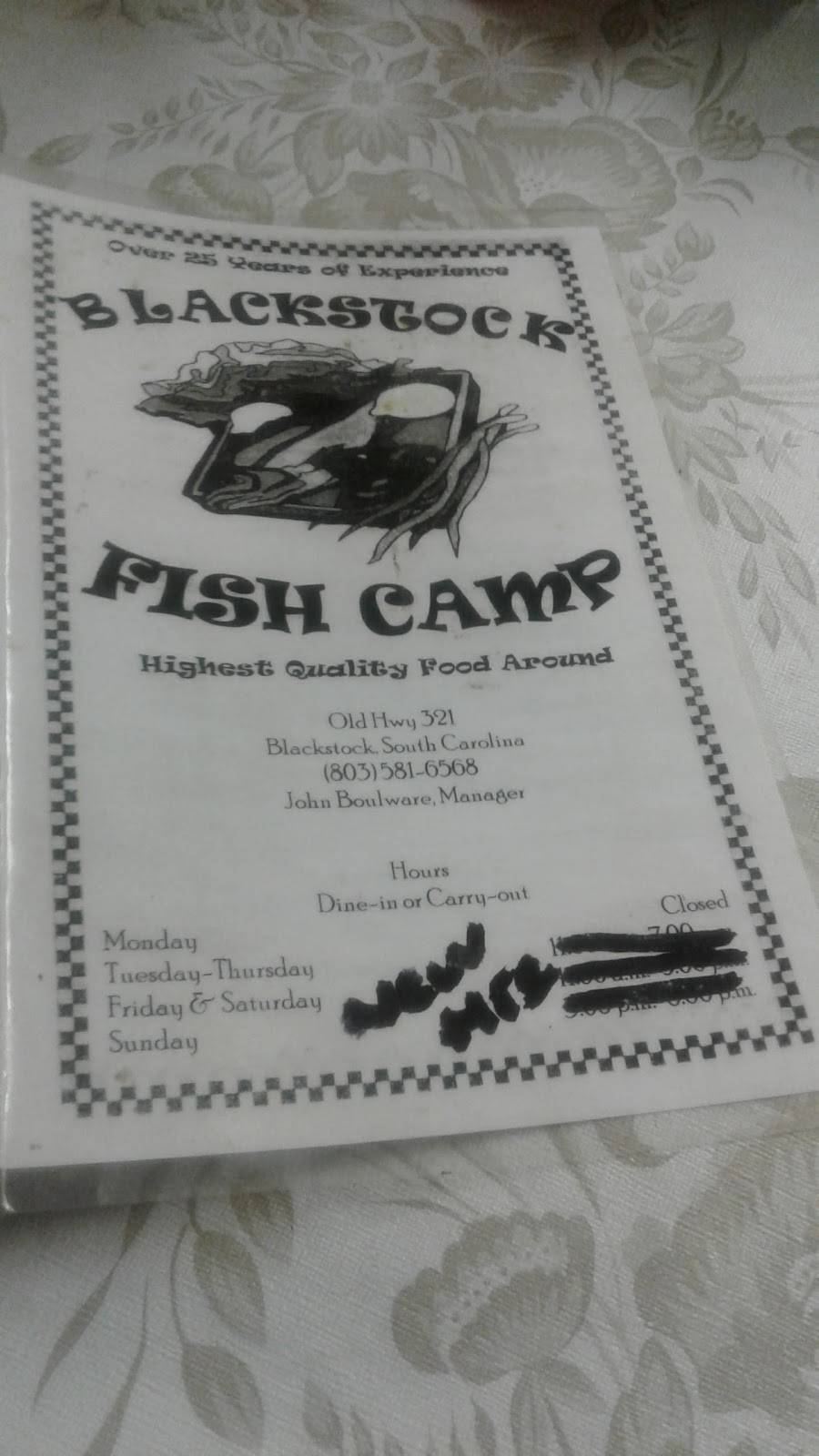 Blackstock Fish Camp 1944 Blackstock Rd, Blackstock, SC 29014, USA