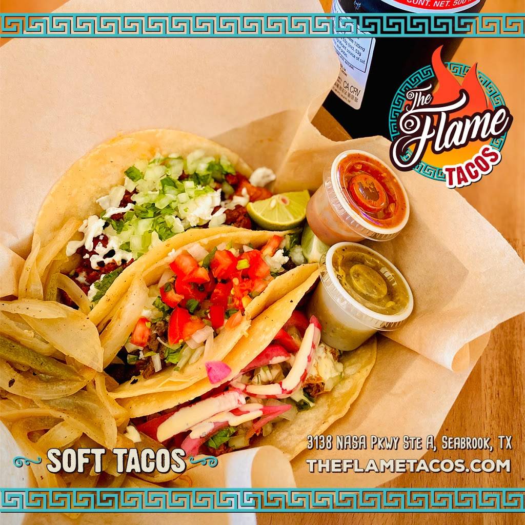 The Flame Tacos | restaurant | 3138 E NASA Pkwy Suite A, Seabrook, TX 77586, USA | 2819579154 OR +1 281-957-9154